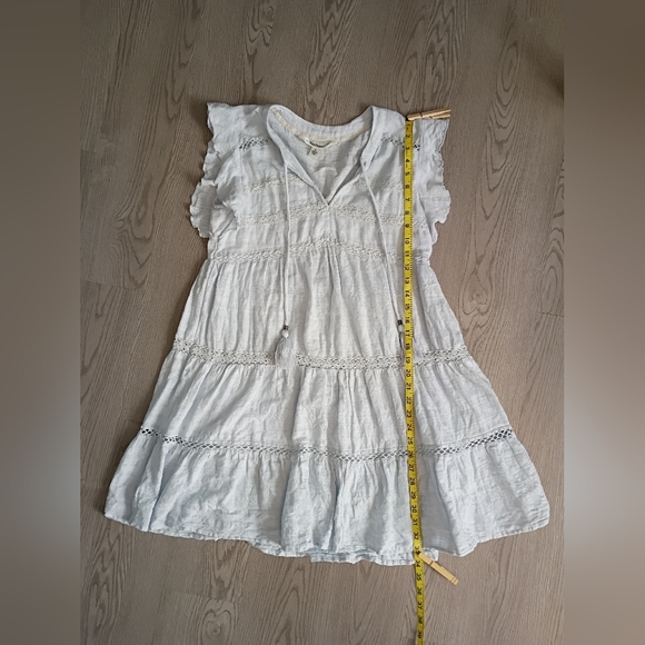 Tantrums Ruffled Light Blue Coastal Cowgirl Sundress Size Medium - Picture 5 of 6